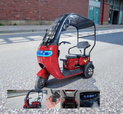 صورة سكوتر كهربائي 3 عجلات مع قبة 60 فولت